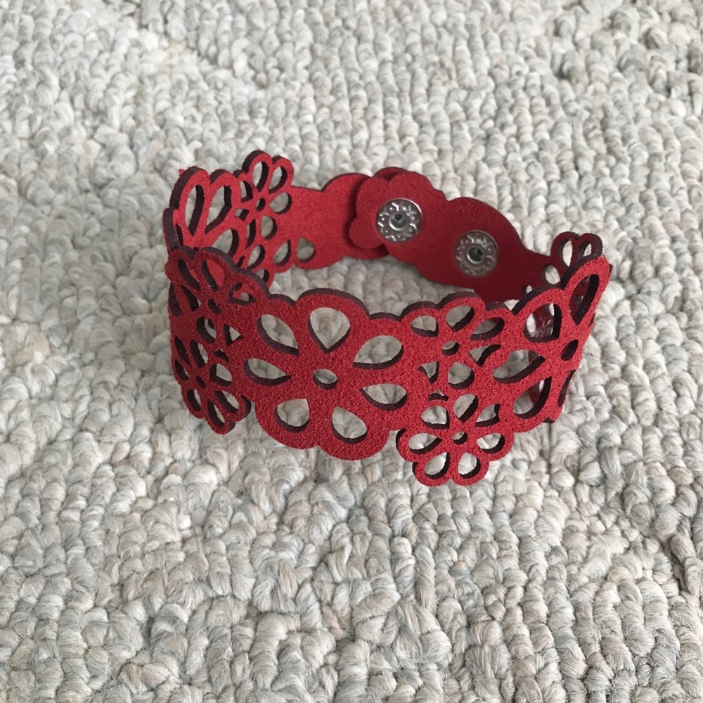 Red Flower Bracelet
